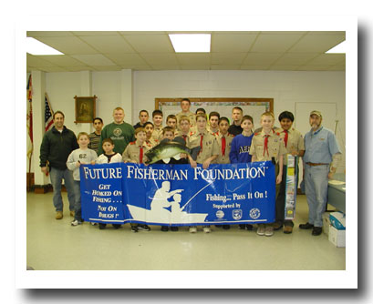 Troop 36 with JCAA Youth Education Chairman Greg Kucharewski