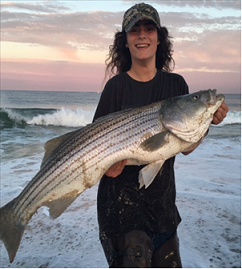 Anna Maraziti, 30 lb. Surf caught Striped Bass
